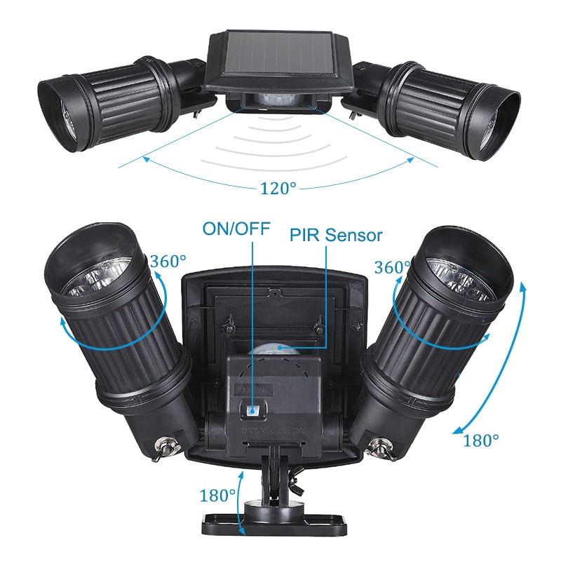 Bright Outdoor Motion-Sensor Solar LED Lights