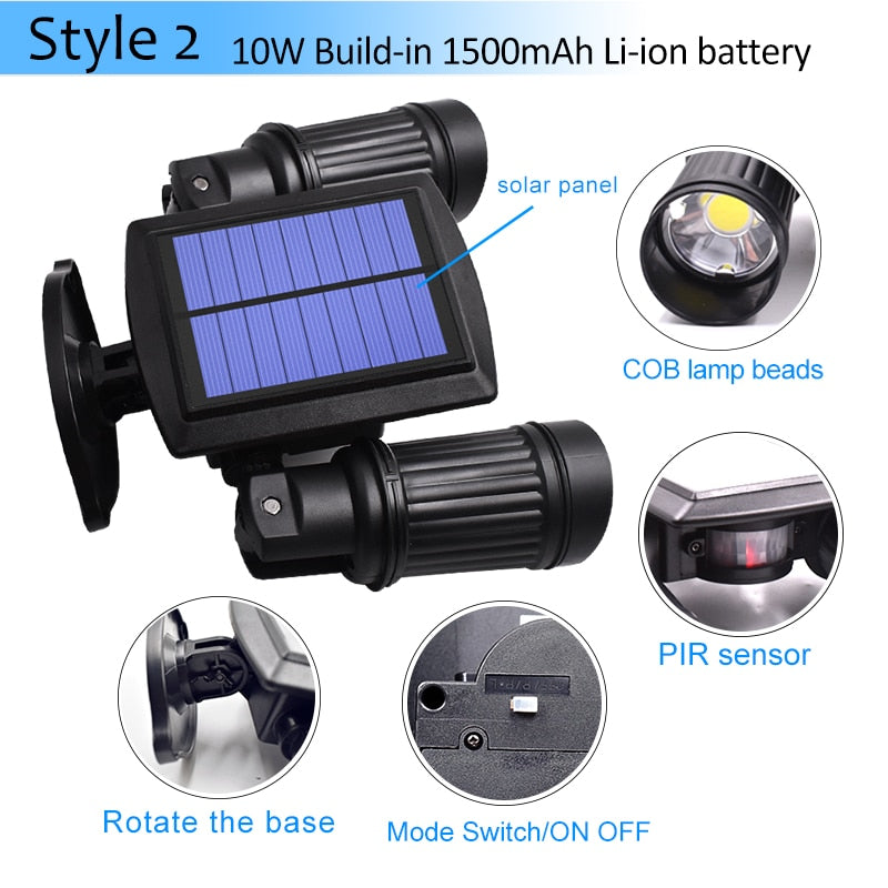Bright Outdoor Motion-Sensor Solar LED Lights