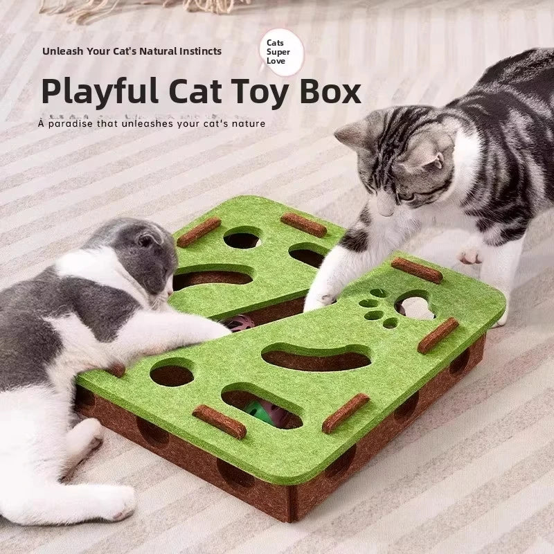 Felt Cat Puzzle Toy Box