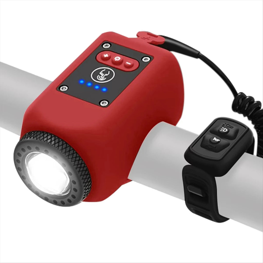 Electric Bike Horn & Front Light Combo