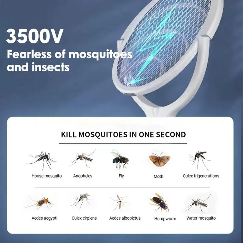 5-in-1 Fast-Charging Bug Zapper Racket