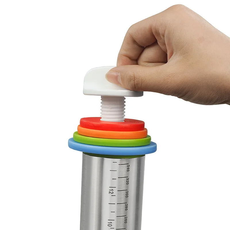 Adjustable Rolling Pin with Thickness Rings