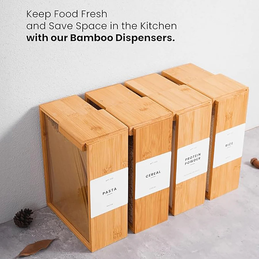 Bamboo Cereal Dispenser