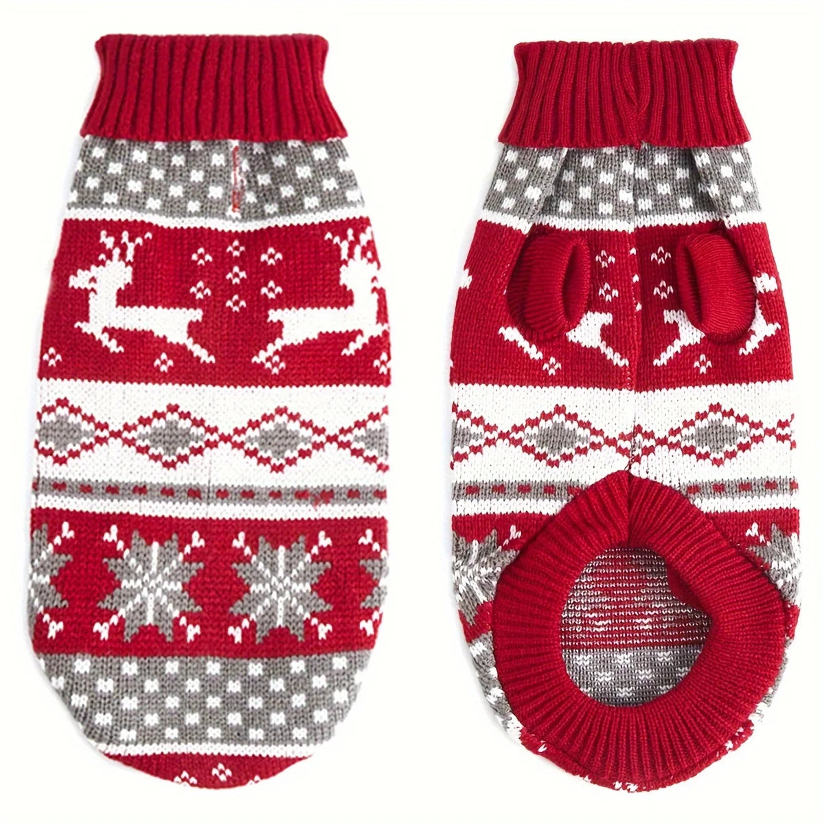 Knitted Christmas Sweater for Small Dogs