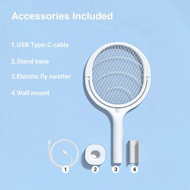 5-in-1 Fast-Charging Bug Zapper Racket