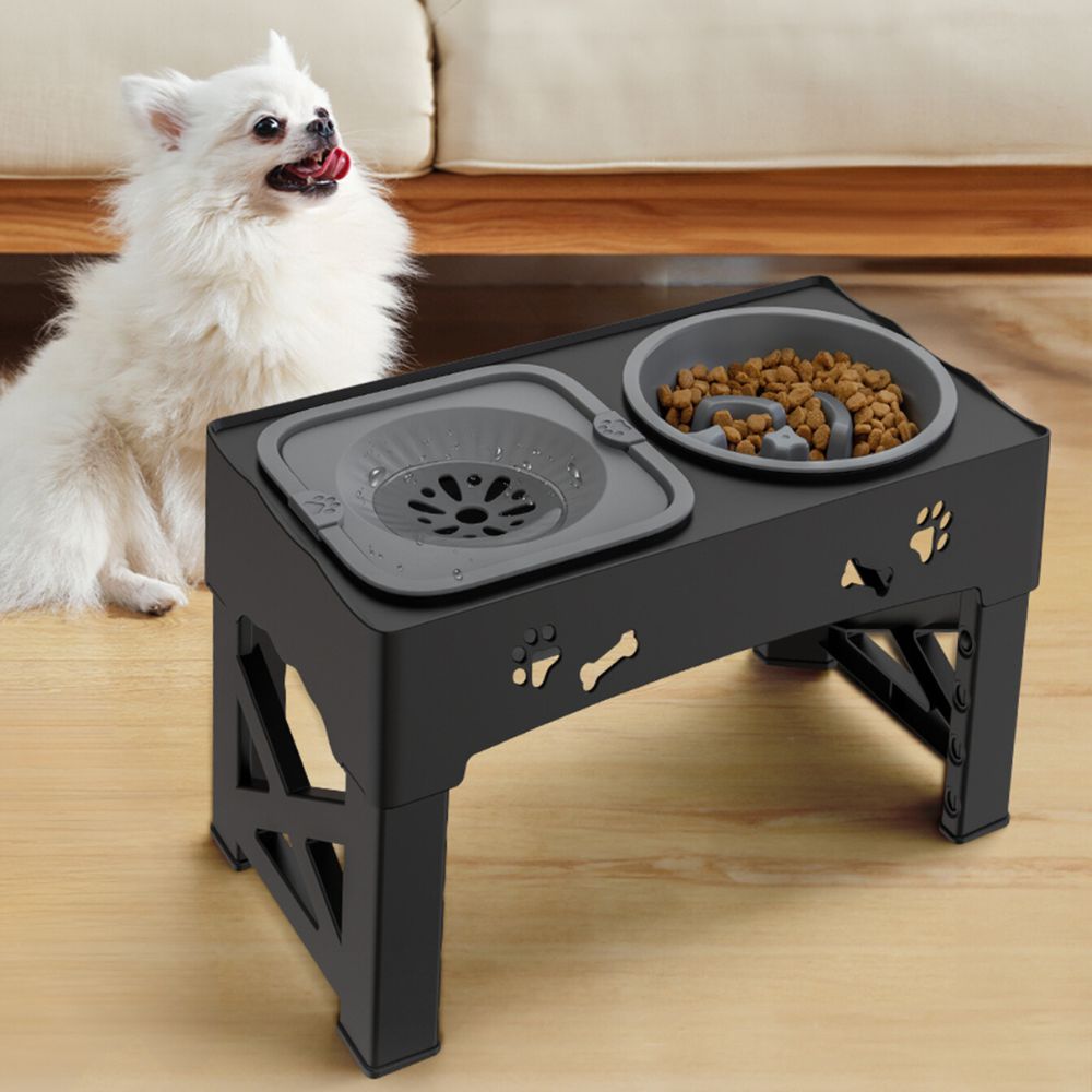 Adjustable Raised Slow Feeder for Dogs