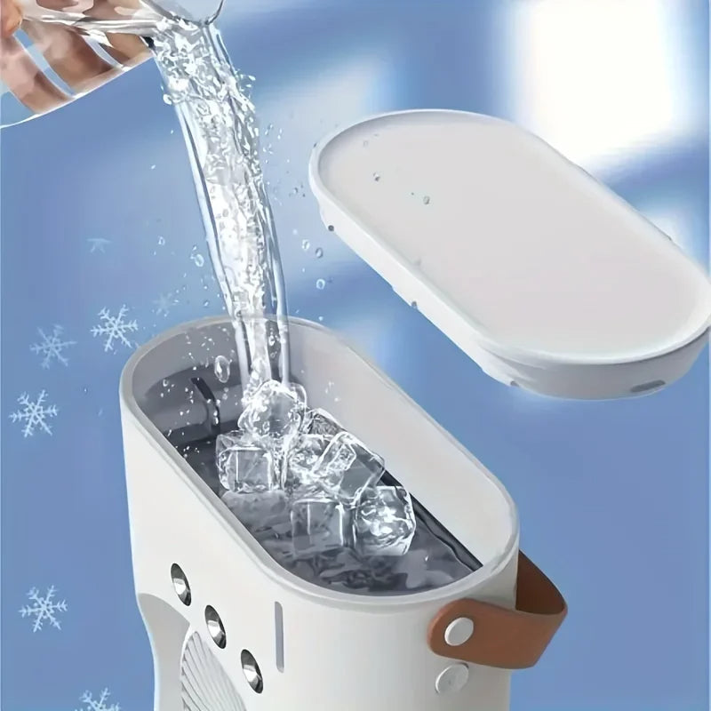 Dual-Head Portable Air Conditioner Fan