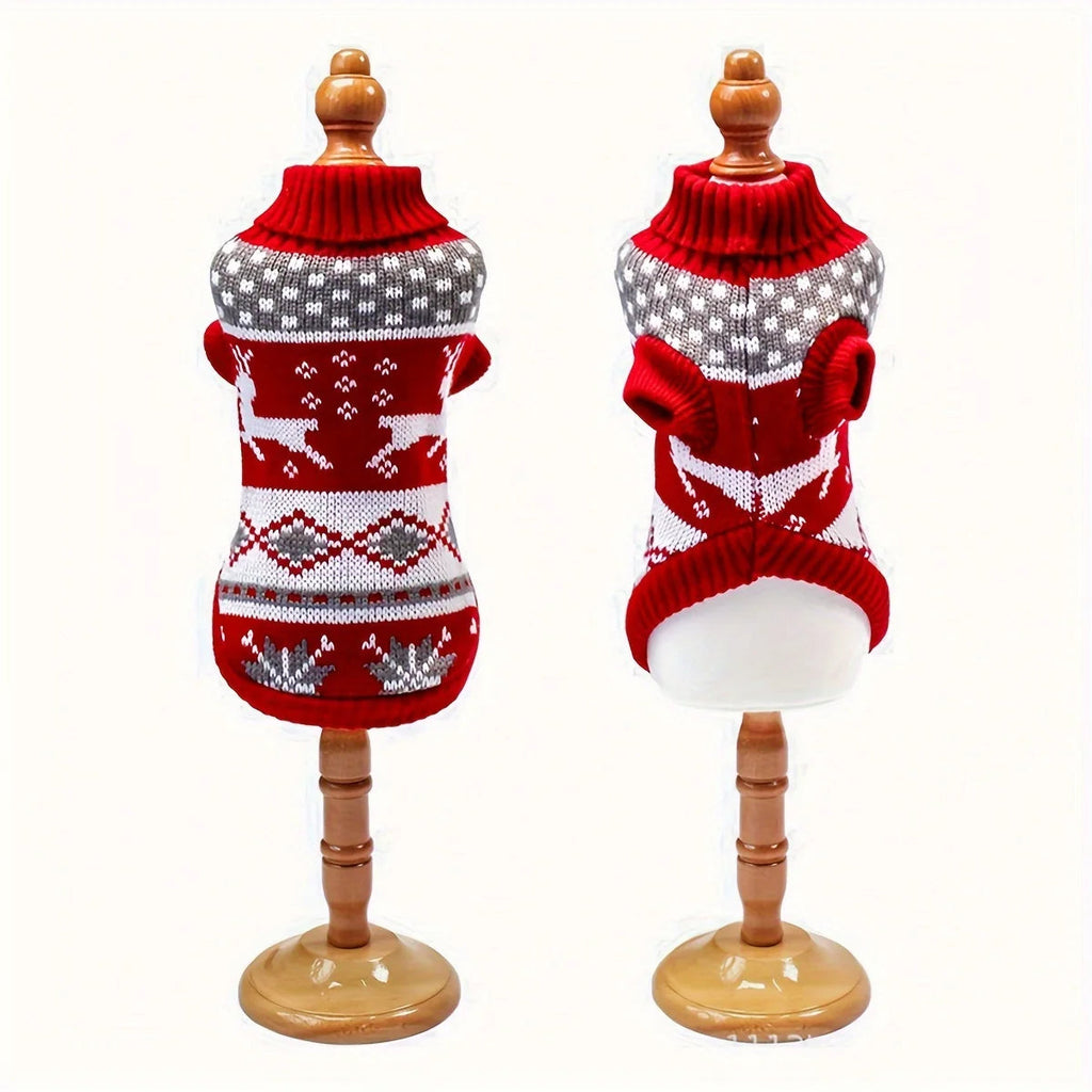 Knitted Christmas Sweater for Small Dogs