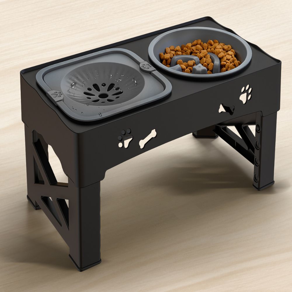 Adjustable Raised Slow Feeder for Dogs