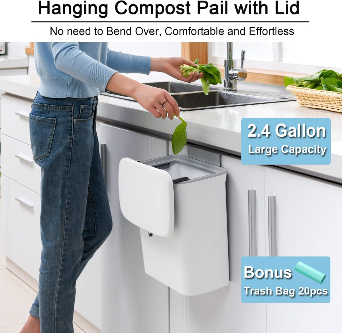 2.4-Gallon Kitchen Compost Bin