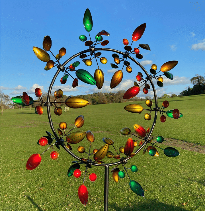 Kinetic Metal Windmill Wind Spinner for Garden