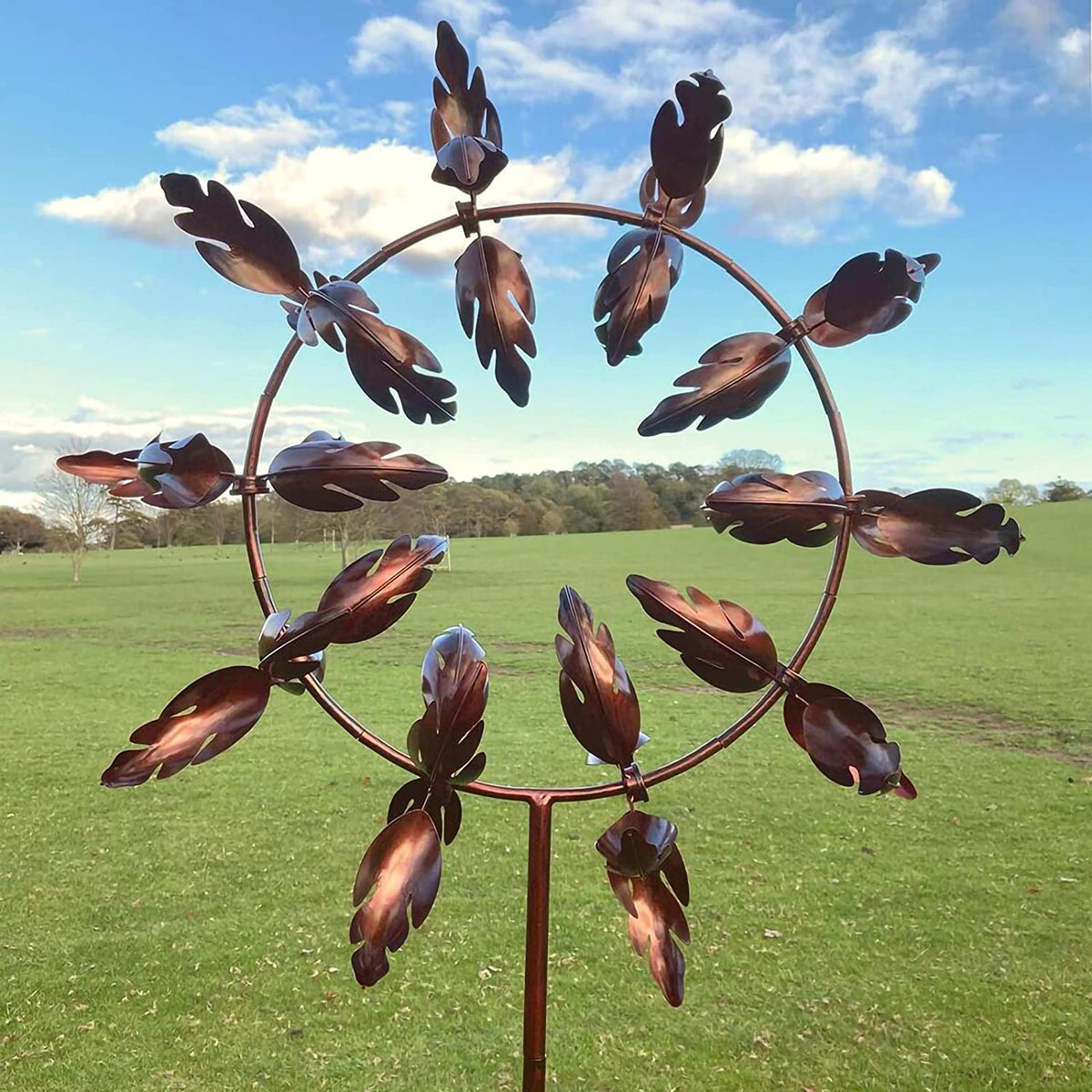 Kinetic Metal Windmill Wind Spinner for Garden