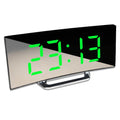 Curved LED Alarm Clock with Mirror Display