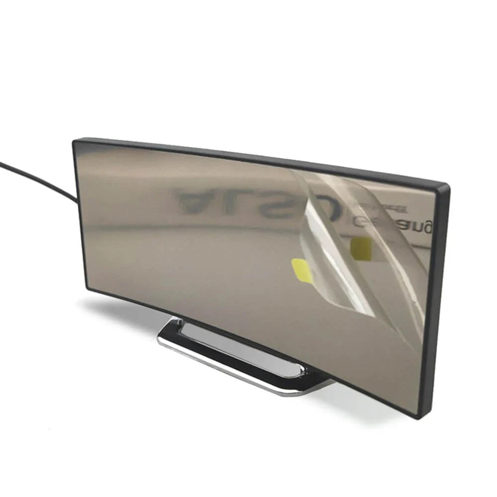 Curved LED Alarm Clock with Mirror Display