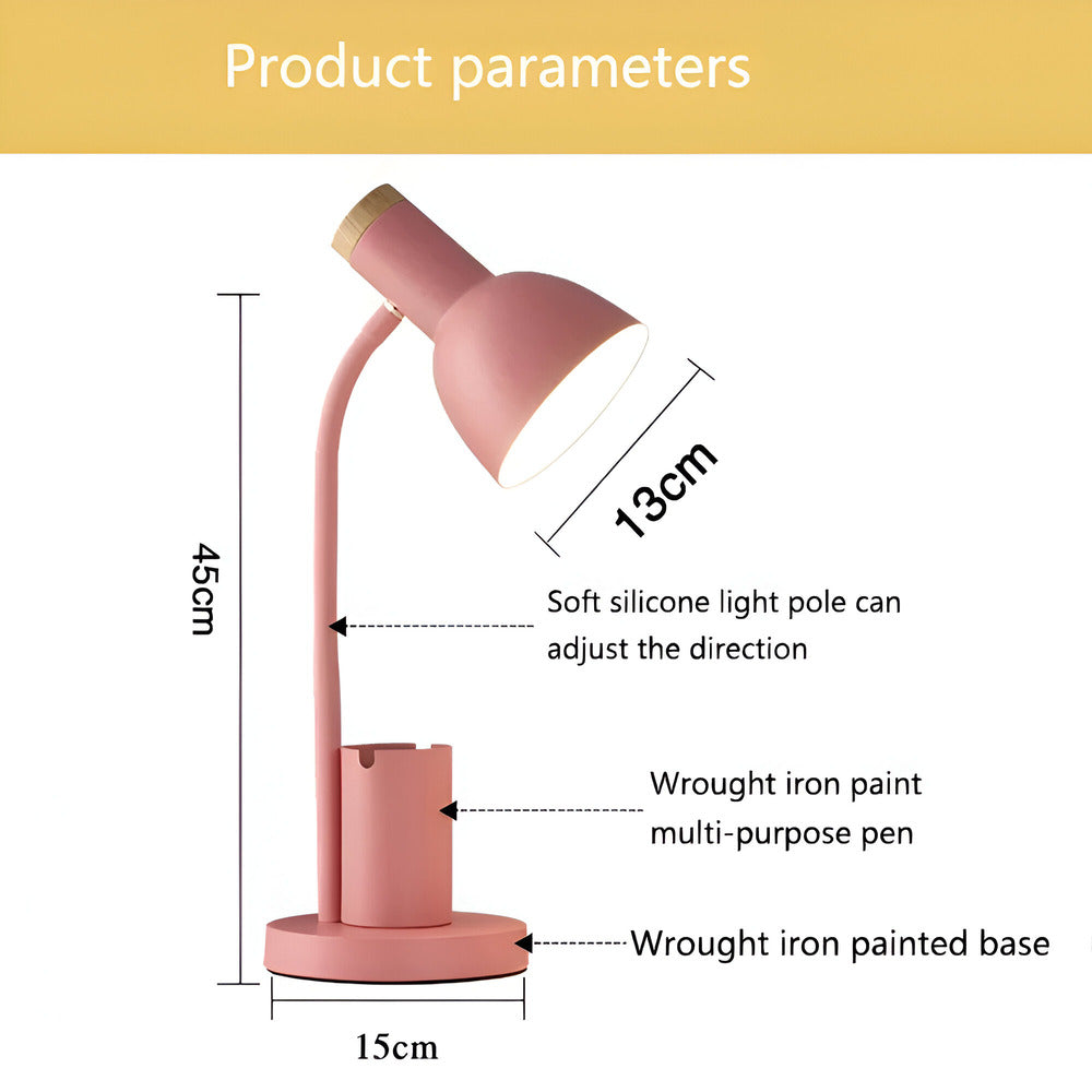 Nordic LED Table Lamp with Pen Holder