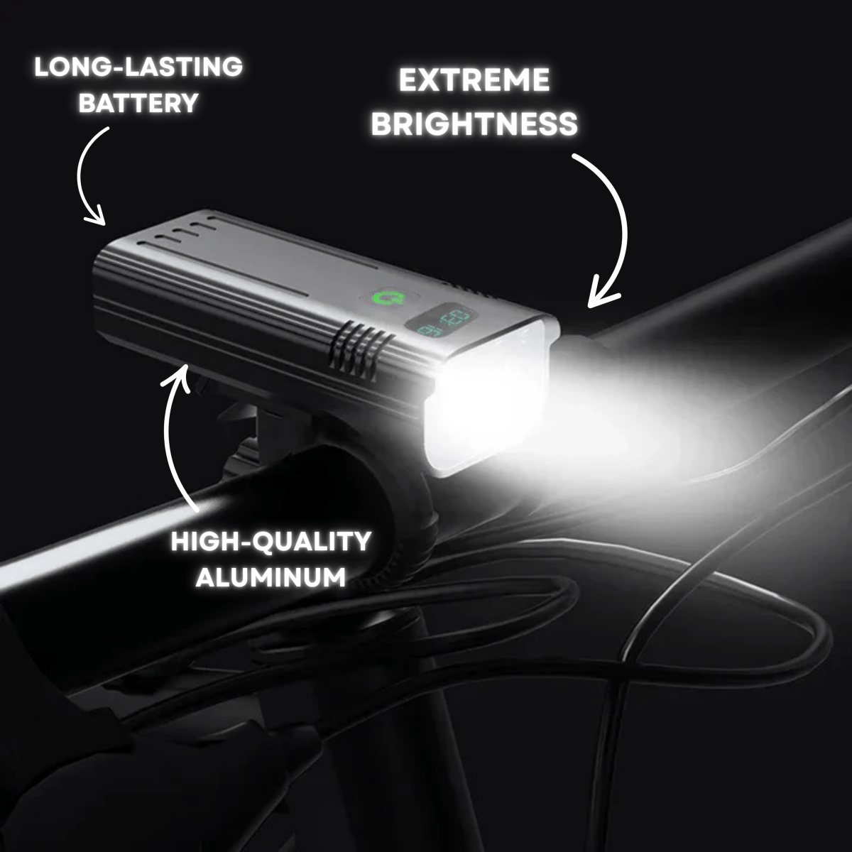 5000 Lumen USB-C Rechargeable Bike Light