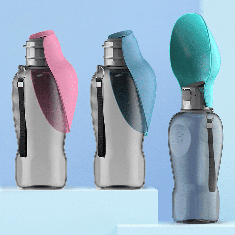 Travel Water Bottle for Dogs with Foldable Bowl
