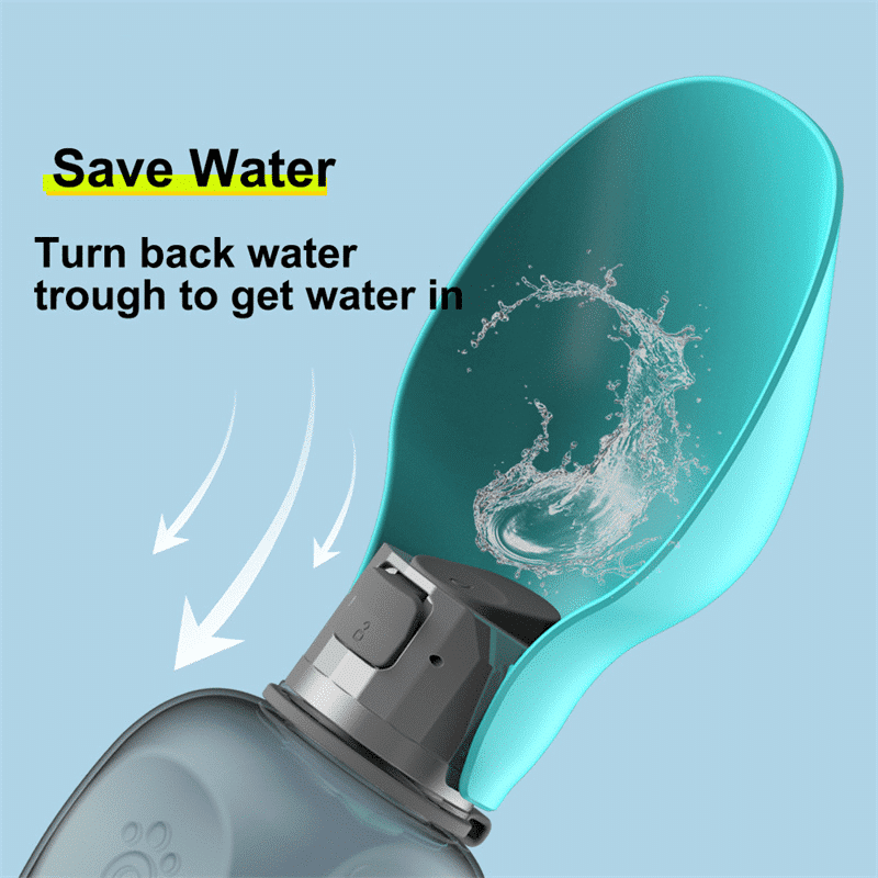 Travel Water Bottle for Dogs with Foldable Bowl