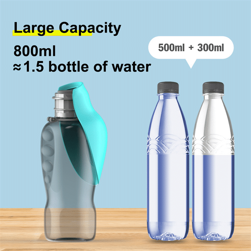 Travel Water Bottle for Dogs with Foldable Bowl