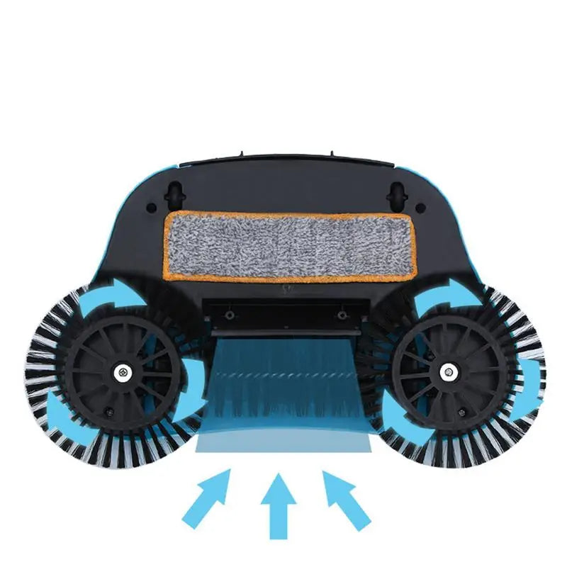 2-in-1 Manual Sweeper with Rotating Brush