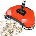 2-in-1 Manual Sweeper with Rotating Brush