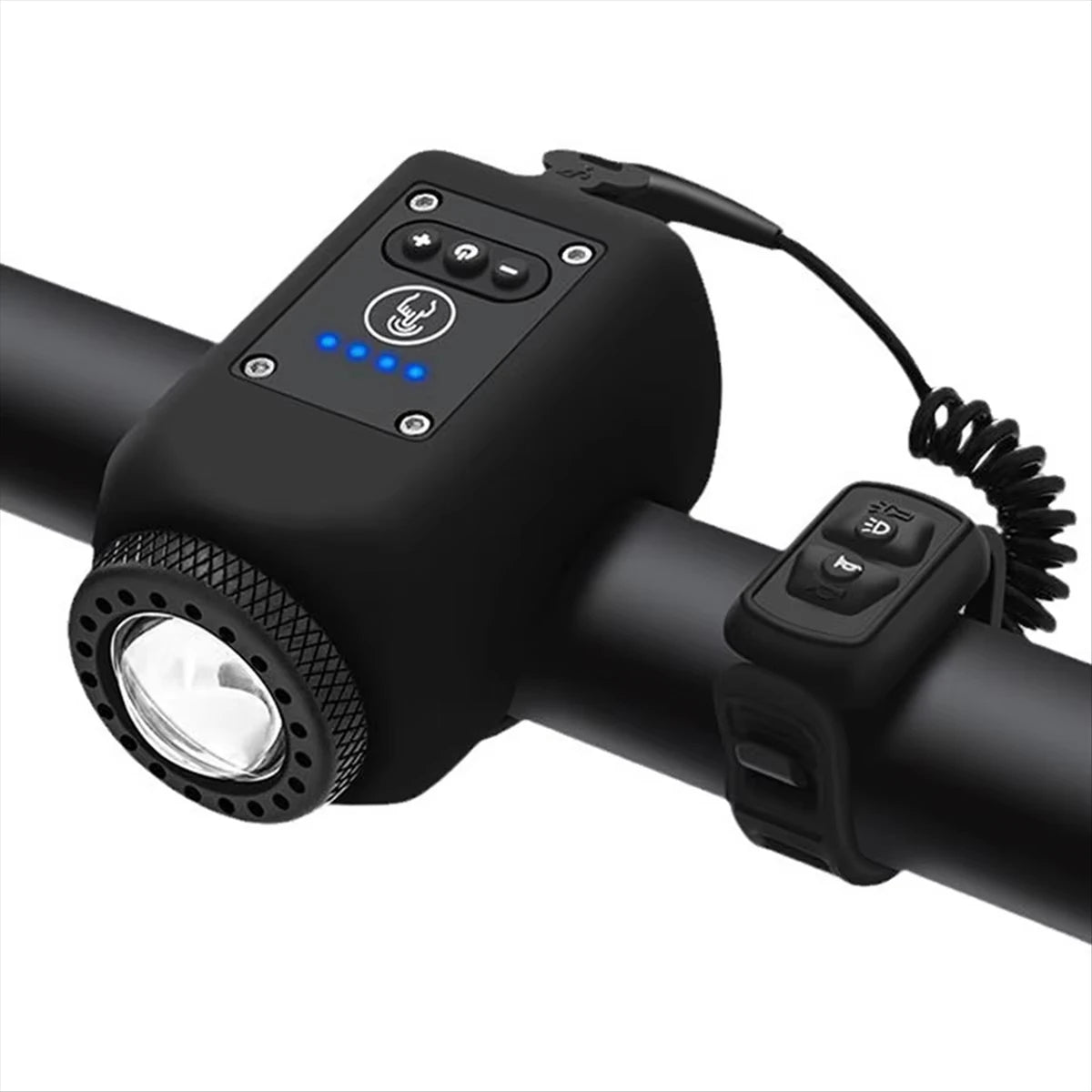 Electric Bike Horn & Front Light Combo