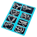 Metal Puzzle Ring Brain Teaser Set – 8 Piece