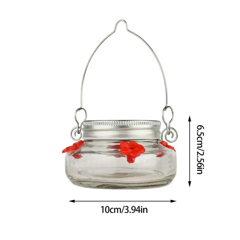 Clear Flower-Shaped Hummingbird Feeder