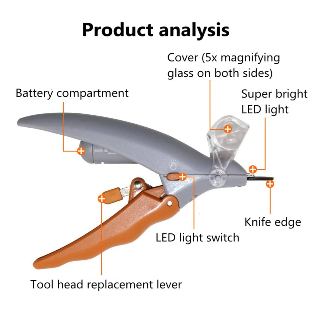 Pet Nail Clipper with LED Light