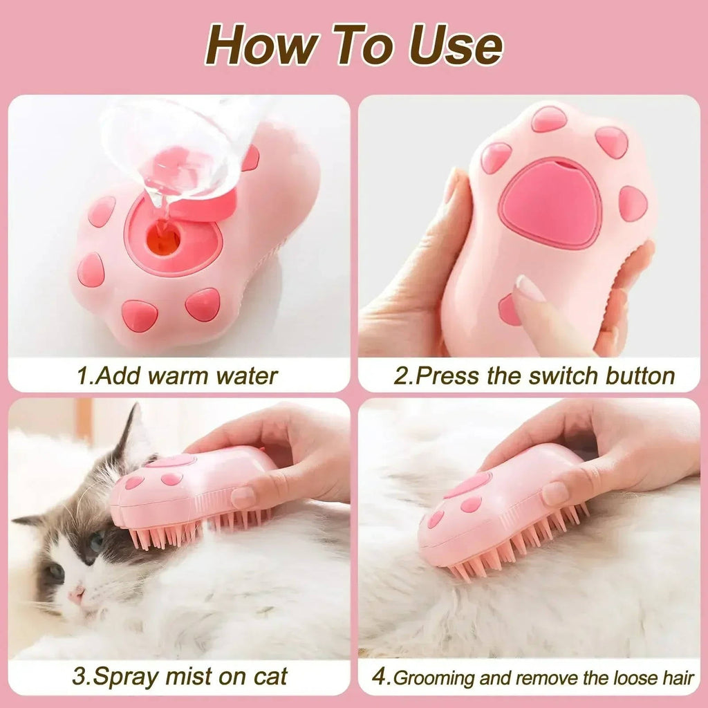 Steam Grooming Brush for Dogs