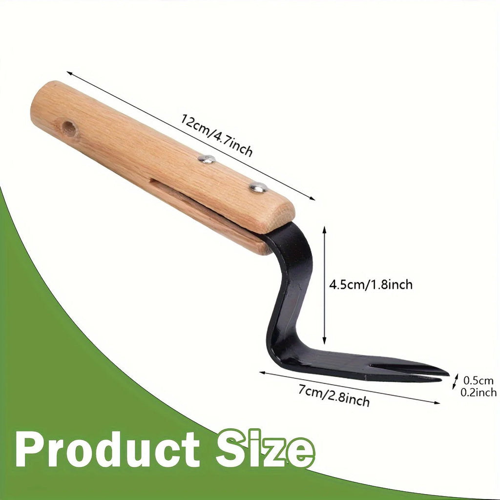 Stainless Steel Weed Puller with Wood Handle