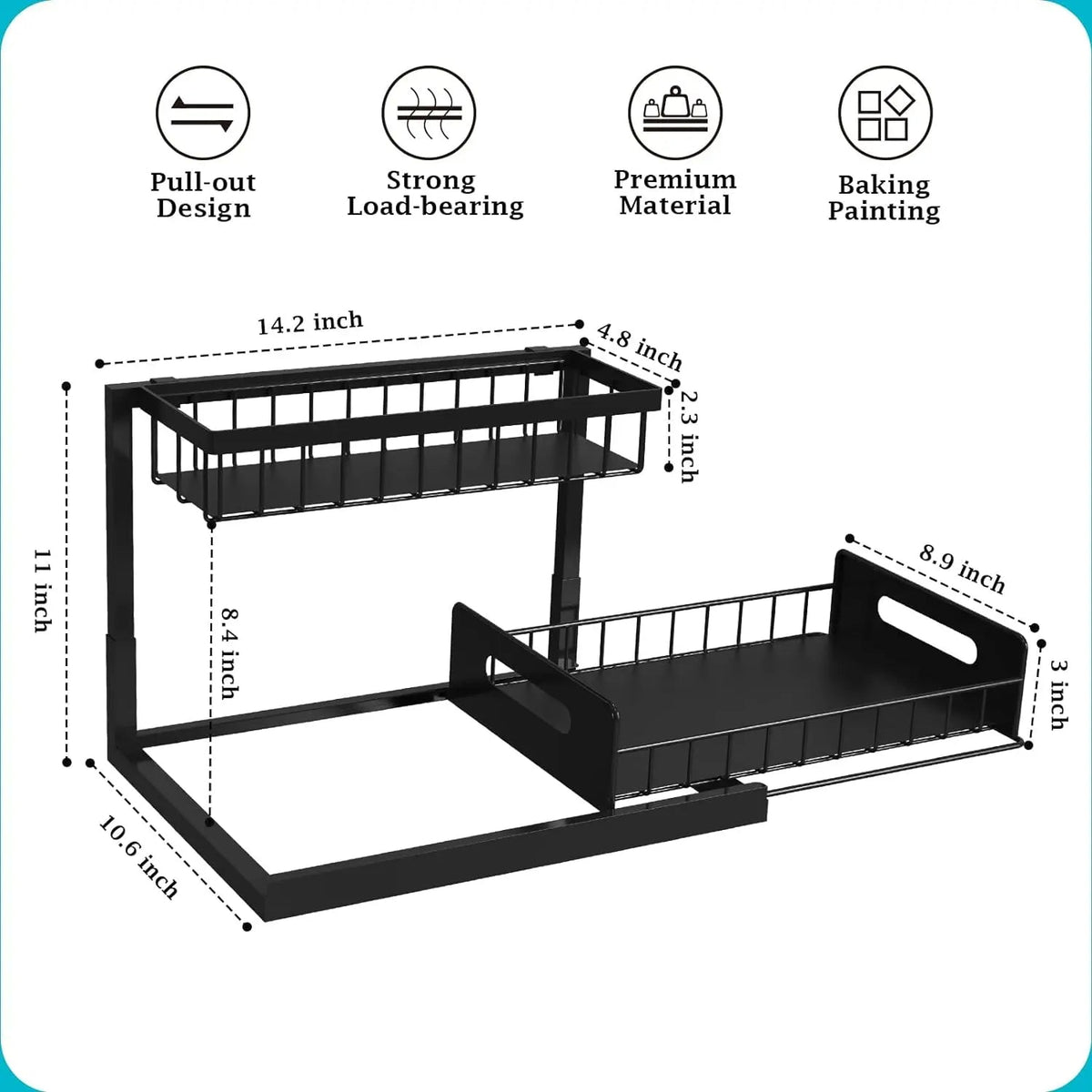 2-Tier Slide-Out Under Sink Organizer