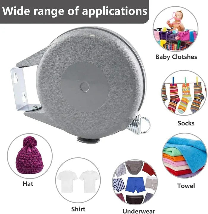Retractable Wall-Mount Clothesline