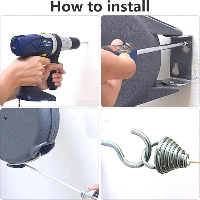 Retractable Wall-Mount Clothesline
