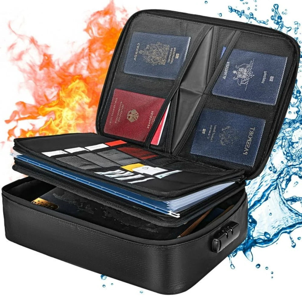 Fireproof Waterproof Document & Cash Safe Bag