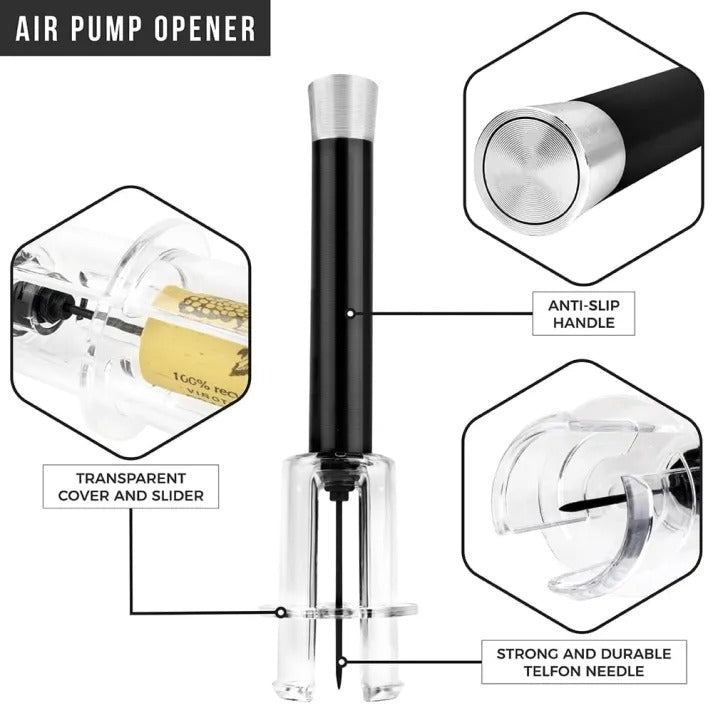 Air Pump Wine Bottle Opener Set