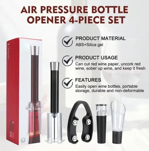 Air Pump Wine Bottle Opener Set