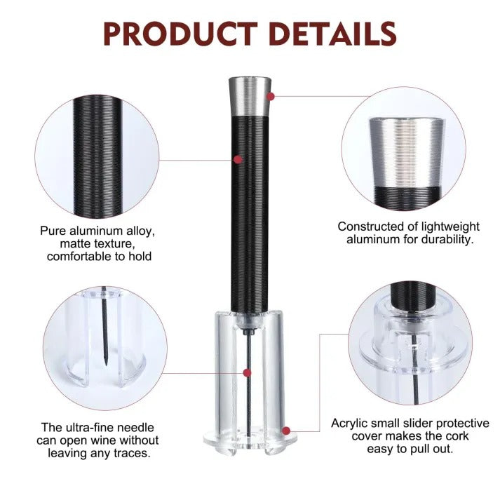 Air Pump Wine Bottle Opener Set