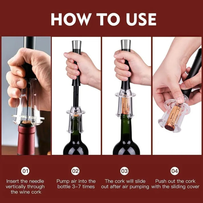 Air Pump Wine Bottle Opener Set