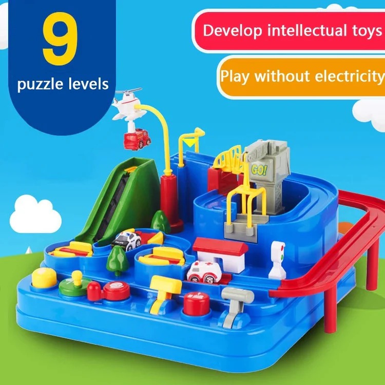 Kids' Mechanical Vehicle Track Playset
