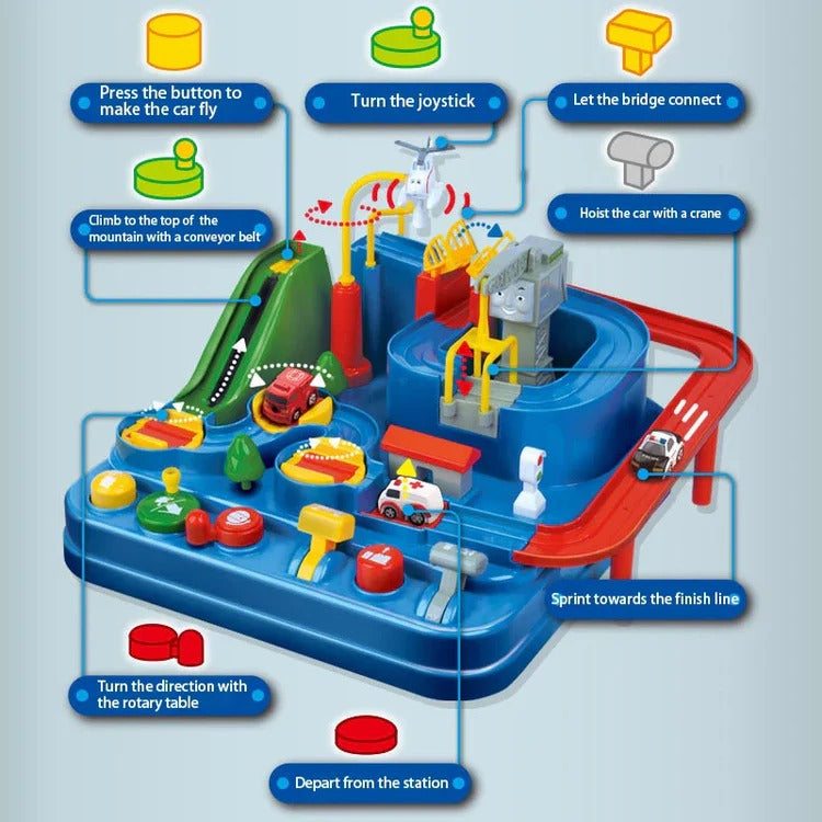 Kids' Mechanical Vehicle Track Playset