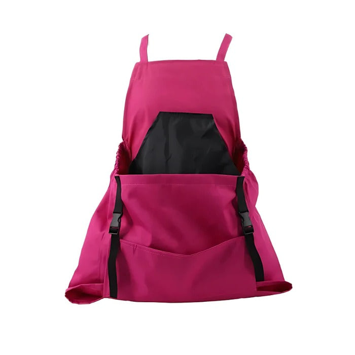Garden Harvesting Apron with Drop-Release Pouch