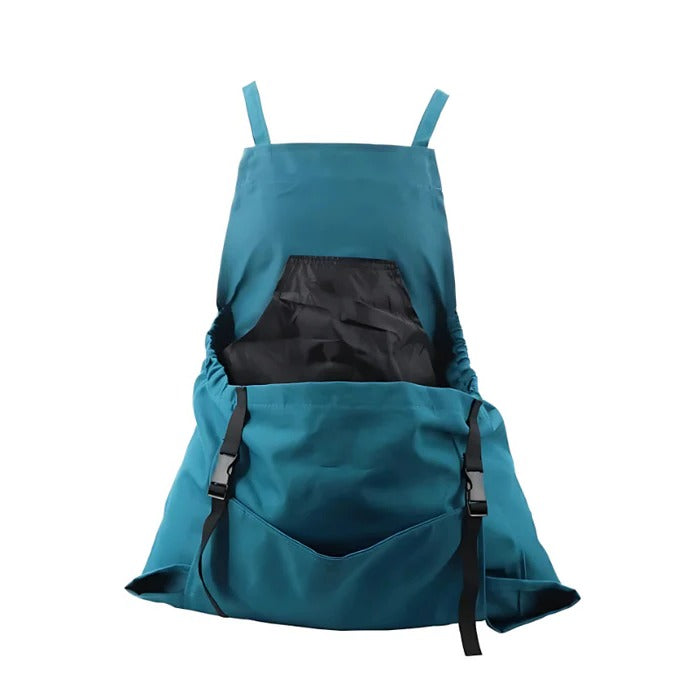 Garden Harvesting Apron with Drop-Release Pouch