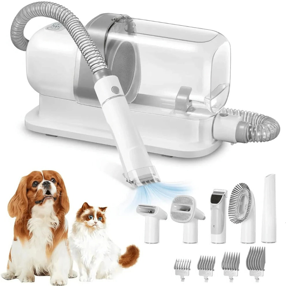 Low-Noise Dog Grooming Vacuum with Clipper Kit