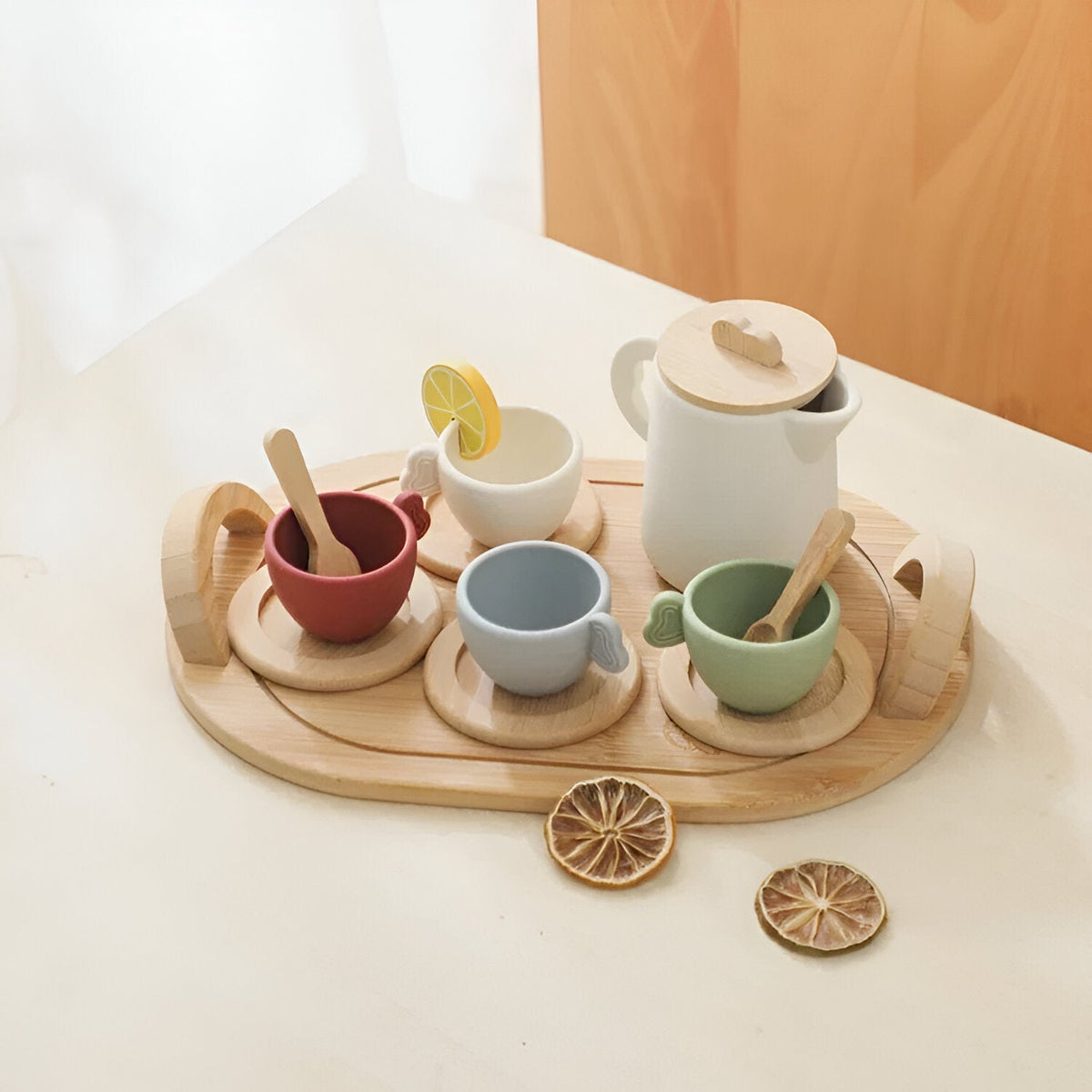 Kids' Pretend Tea Party Set with Tray