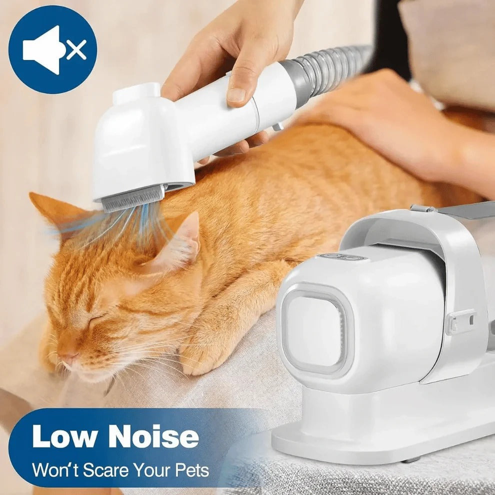 Low-Noise Dog Grooming Vacuum with Clipper Kit