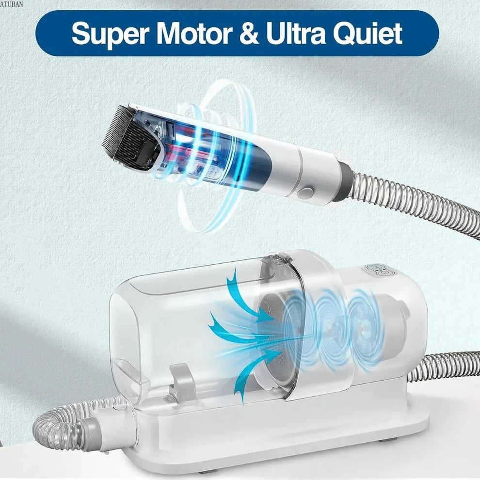 Low-Noise Dog Grooming Vacuum with Clipper Kit