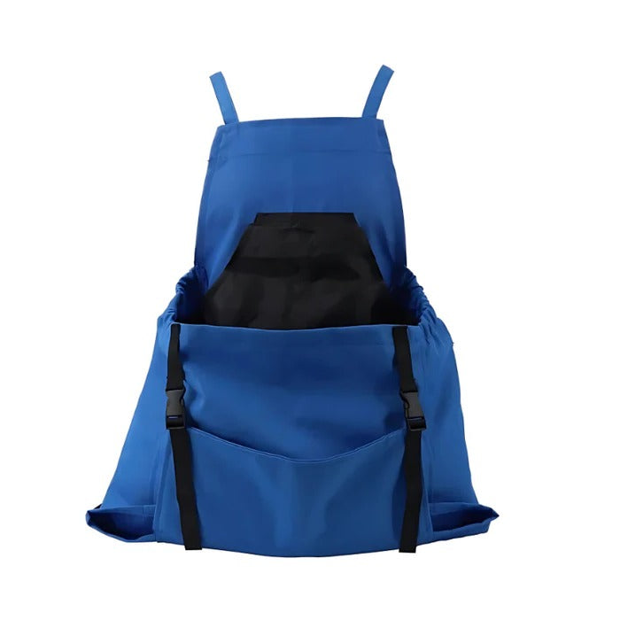 Garden Harvesting Apron with Drop-Release Pouch