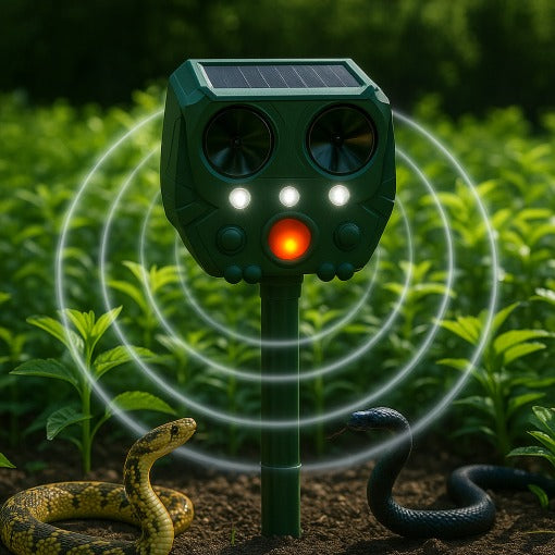 Solar Powered Ultrasonic Snake Repeller