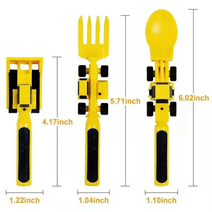 Kids' Construction Truck Utensil Set